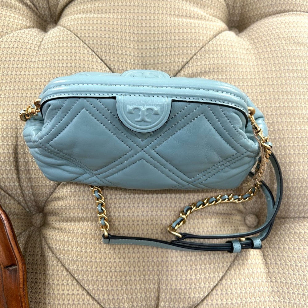 Tory Burch, Fleming Soft, Small Frame Crossbody Bag. - Picture 12 of 15